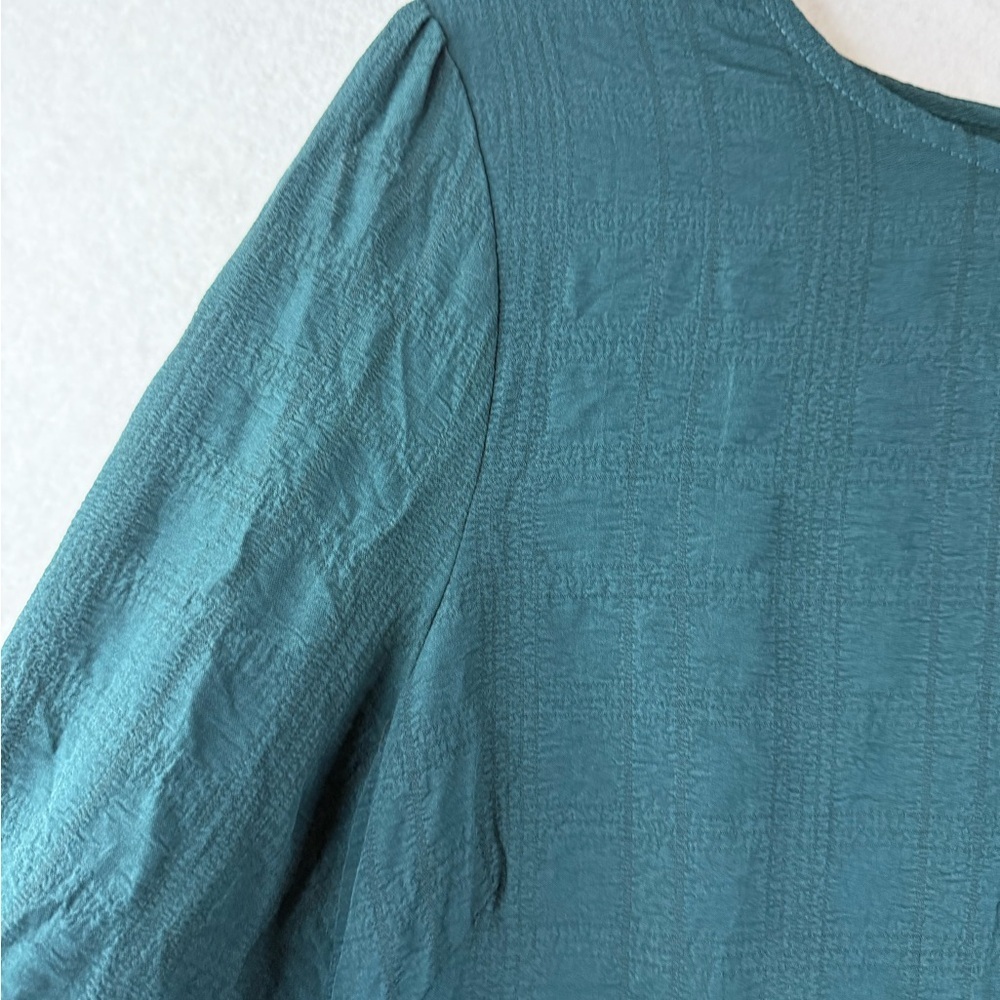 Ronni Nicole Women's Drop Waist Long Sleeve Green Dress S‎ Minimalist Preppy - Picture 2 of 9